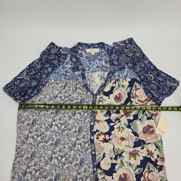 Nurture Westbound Patchwork Floral Button Up Down Shirt Womens Plus Size 1X Boho - Picture 6 of 8